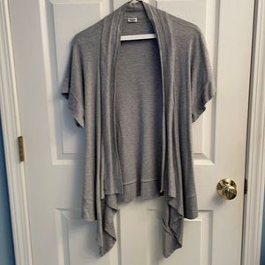Splendid grey short sleeve wrap cardigan